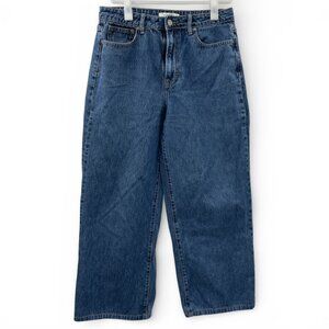 HIDDEN LOS ANGELES High Rise Wide Leg Baggy Blue Cotton Denim Jeans Sz 28